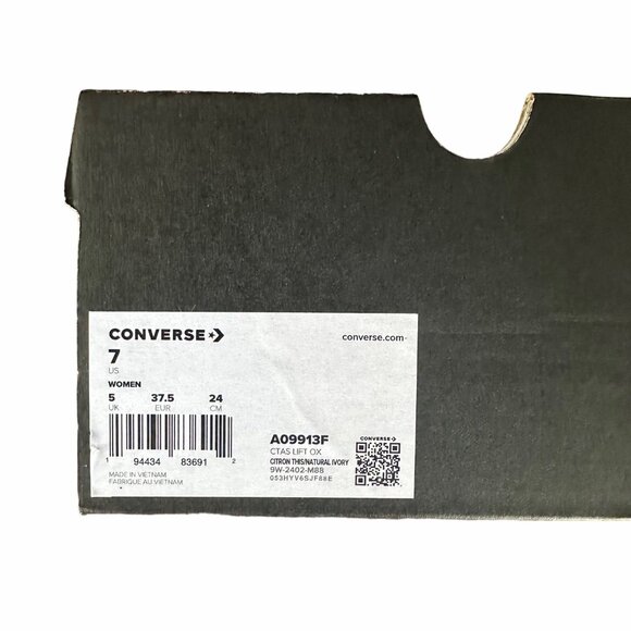 ⭐Converse Chuck Taylor All Star Lift Platform Sz 7 Women's Shoes Green A09913F⭐ - Picture 11 of 14